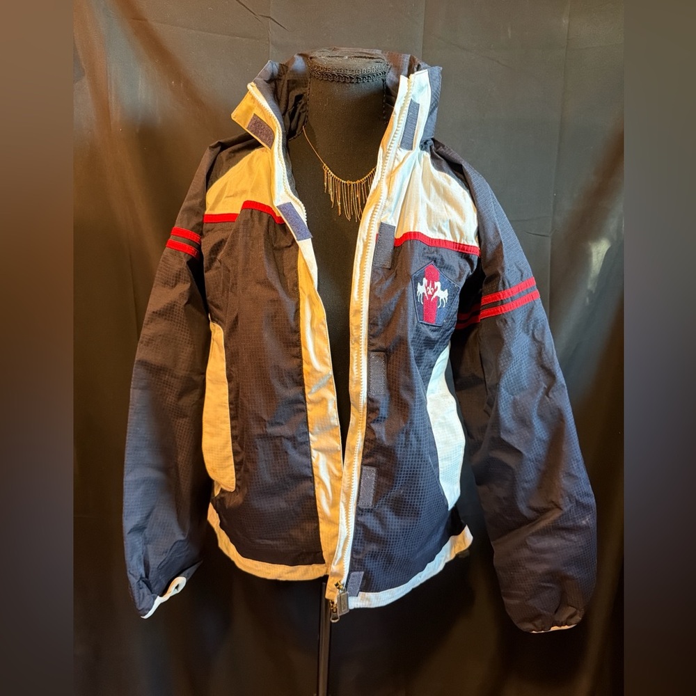 Equine Couture Navy Jacket with Red Accents